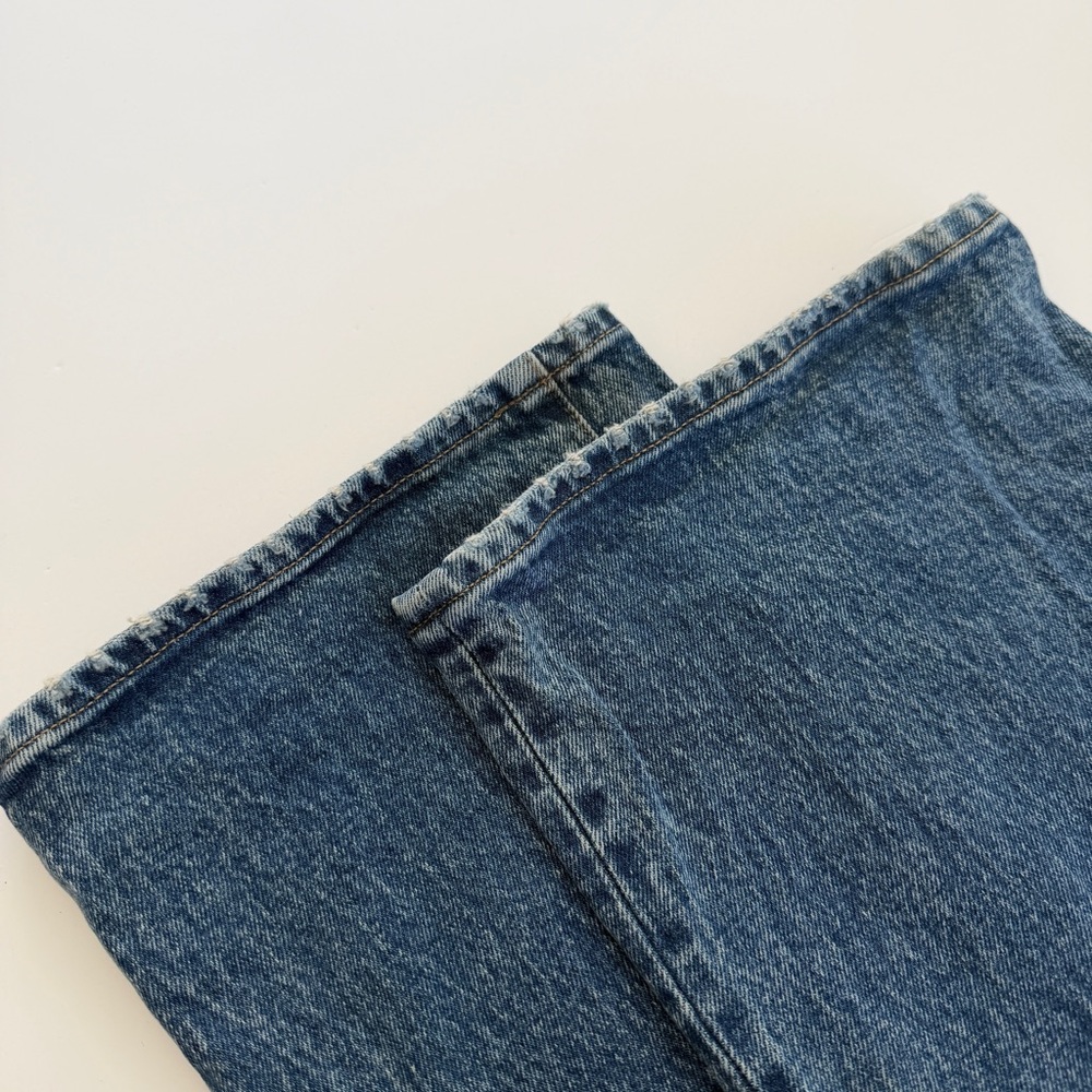 Madewell Medium Blue Relaxed Bootcut Denim Jeans - Picture 8 of 9
